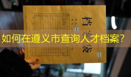 如何在遵义市查询人才档案？