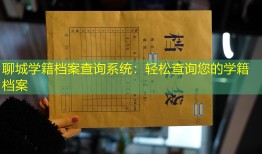 聊城学籍档案查询系统：轻松查询您的学籍档案