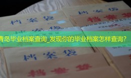 青岛毕业档案查询_发现你的毕业档案怎样查询？