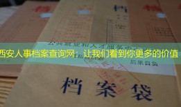 西安人事档案查询网：让我们看到你更多的价值