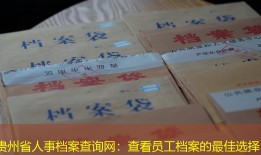 贵州省人事档案查询网：查看员工档案的最佳选择