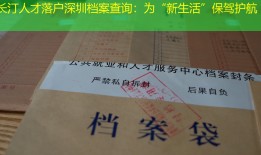 长汀人才落户深圳档案查询：为“新生活”保驾护航