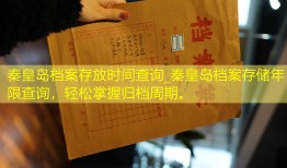 秦皇岛档案存放时间查询_秦皇岛档案存储年限查询，轻松掌握归档周期。