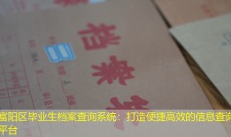 富阳区毕业生档案查询系统：打造便捷高效的信息查询平台