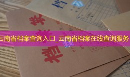 云南省档案查询入口_云南省档案在线查询服务