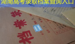 湖南高考录取档案查询入口