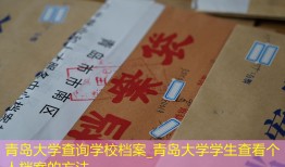 青岛大学查询学校档案_青岛大学学生查看个人档案的方法
