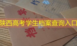 陕西高考学生档案查询入口