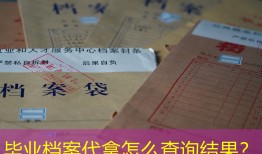 毕业档案代拿怎么查询结果？