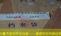 长葛市查询学生档案——掌握学生档案信息