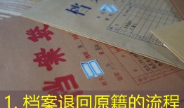 1. 档案退回原籍的流程
