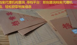 档案代理机构查询_寻档平台：即刻查询档案代理机构，轻松获取档案信息