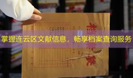 掌握连云区文献信息，畅享档案查询服务