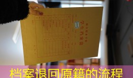 档案退回原籍的流程