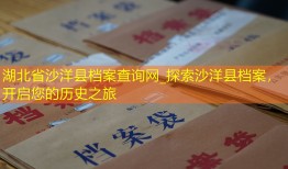 湖北省沙洋县档案查询网_探索沙洋县档案，开启您的历史之旅