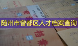 随州市曾都区人才档案查询