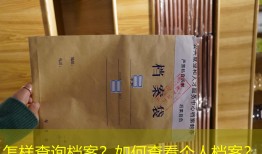怎样查询档案？如何查看个人档案？