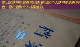 南山区落户档案查询网站_南山区个人落户信息查询平台，轻松查询个人档案信息。