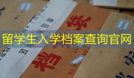 留学生入学档案查询官网