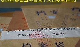 如何在粤省事中查阅个人档案所在地？
