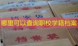 哪里可以查询职校学籍档案