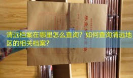 清远档案在哪里怎么查询？如何查询清远地区的相关档案？