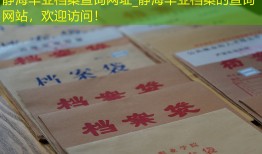 静海毕业档案查询网址_静海毕业档案的查询网站，欢迎访问！
