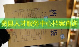 萧县人才服务中心档案查询