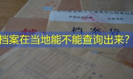 档案在当地能不能查询出来？