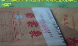 学生档案丢失怎么查询_如何寻找遗失的学生档案？