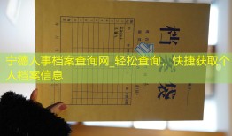 宁德人事档案查询网_轻松查询，快捷获取个人档案信息
