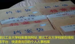 湖北工业大学档案查询网站_湖北工业大学档案在线检索平台：快速查询您的个人人事档案