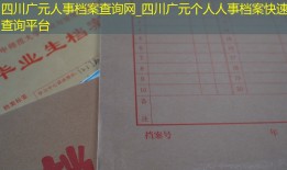 四川广元人事档案查询网_四川广元个人人事档案快速查询平台