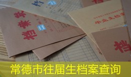 常德市往届生档案查询