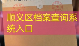 顺义区档案查询系统入口