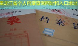 黑龙江省个人档案查询网址和入口地址