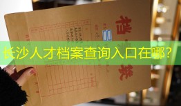 长沙人才档案查询入口在哪？