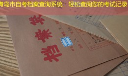青岛市自考档案查询系统：轻松查阅您的考试记录