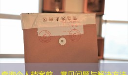 查询个人档案前，常见问题与解决方法