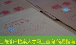 上海落户档案人才网上查询 简易指南