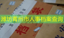 潍坊青州市人事档案查询