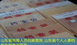 山东省统筹人员档案查询_山东省个人人事档案全面查询服务