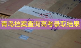 青岛档案查询高考录取结果