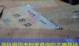 寻找福田市档案查询的正确路径
