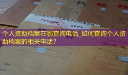 个人资助档案在哪查询电话_如何查询个人资助档案的相关电话？