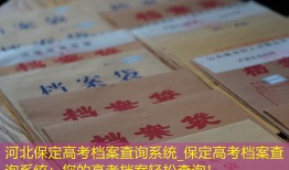 河北保定高考档案查询系统_保定高考档案查询系统：您的高考档案轻松查询！