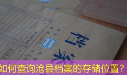 如何查询沧县档案的存储位置？