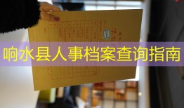 响水县人事档案查询指南