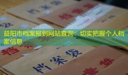 益阳市档案报到网站查询：切实把握个人档案信息