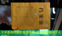 大学查询档案在哪查询啊_大学如何查询个人档案？